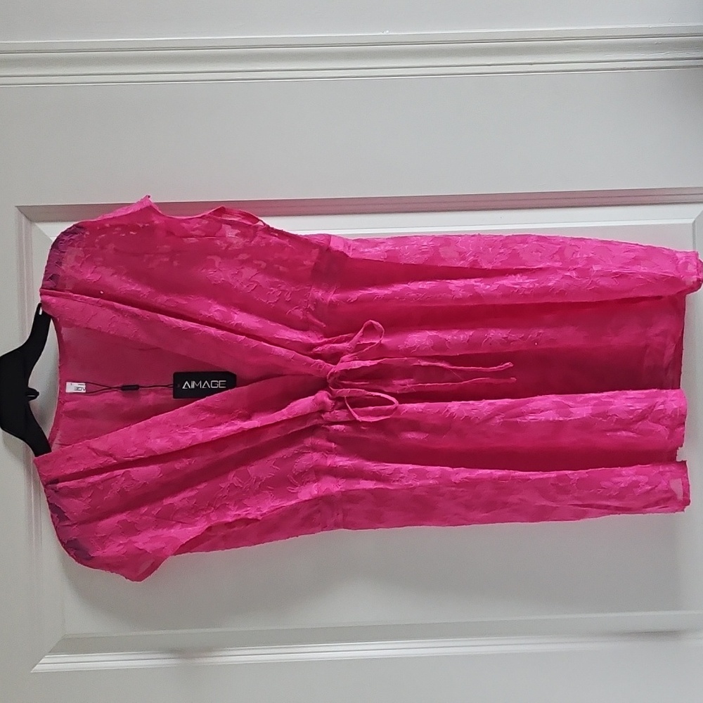 Hot Pink Swim Suit Coverup